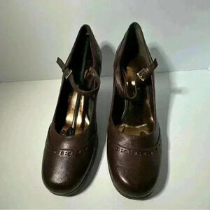 VTG Classic Women's Etienne Aigner Nadine Mary Jane Pumps-Heels-Brown- size 8.5